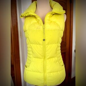 Lululemon Athletica Bright Neon Yellow Vest Down/Feather